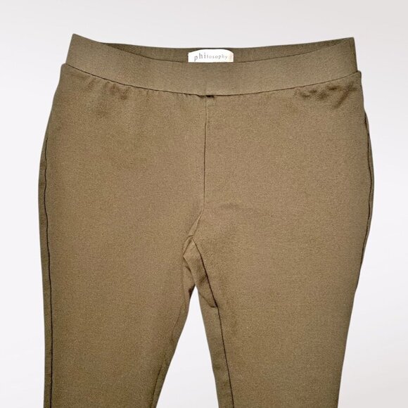 Philosophy Dark Green Leggings Stretch Pull On Pants Small - Picture 2 of 8